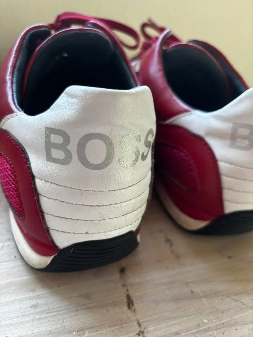 Hugo Boss Saturn Lowp Sneakers Men's EU 43 US 10 Red Shoes